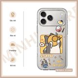  Ốp lưng iPhone cặp đôi in hình mèo chó cute "STUFFED Flea Satisfied" đủ dòng 16/16splus/7/8//x/15/11/12/13/14/pro/plus/promax 