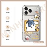  Ốp lưng iPhone cặp đôi in hình mèo chó cute "STUFFED Flea Satisfied" đủ dòng 16/16splus/7/8//x/15/11/12/13/14/pro/plus/promax 