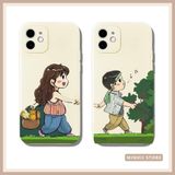 Ốp lưng iPhone cute in hình cặp đôi dã ngoại đủ dòng 16/16splus/7/8//x/15/11/12/13/14/pro/plus/promax 
