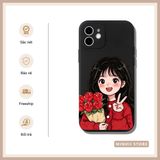  Ốp lưng iPhone in hình cặp đôi cute hoa hồng đủ dòng 16/16splus/7/8//x/15/11/12/13/14/pro/plus/promax 