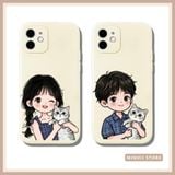  Ốp lưng iPhone in hình cặp đôi hoạt hình cute mèo đủ dòng 16/16splus/7/8//x/15/11/12/13/14/pro/plus/promax 