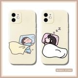  Ốp lưng iPhone in hình cặp đôi ngủ Zzz dễ thương đủ dòng 16/16splus/7/8//x/15/11/12/13/14/pro/plus/promax 