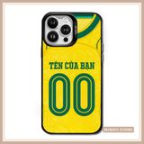  Ốp lưng iPhone in tên và số đội Tuyển Brazil đủ dòng 16/16splus/7/8//x/15/11/12/13/14/pro/plus/promax 