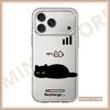  Ốp lưng iPhone mèo đen sạc pin cute, độc đáo đủ dòng 16/16splus/7/8//x/15/11/12/13/14/pro/plus/promax 