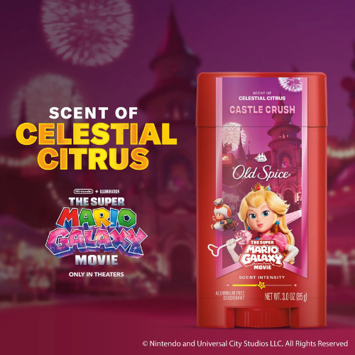  Lăn Khử Mùi Old Spice x The Super Mario Galaxy Movie Castle Crush 85Gr (Sáp Trắng) 