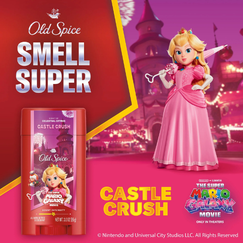  Lăn Khử Mùi Old Spice x The Super Mario Galaxy Movie Castle Crush 85Gr (Sáp Trắng) 