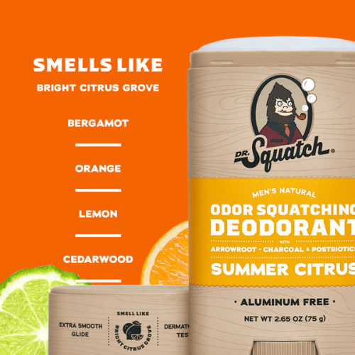  Lăn Khử Mùi Dr. Squatch Summer Citrus Aluminum Free Deodorant 75Gr 