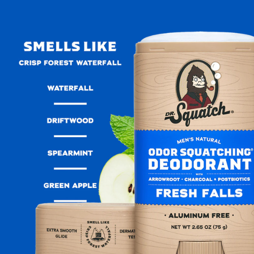  Lăn Khử Mùi Dr. Squatch Fresh Falls Aluminum Free Deodorant 75Gr 