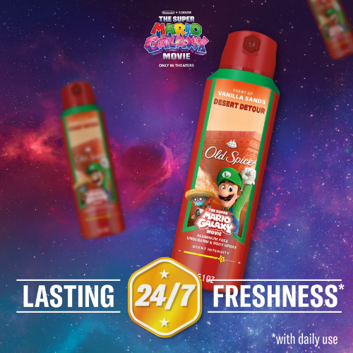  Xịt Khử Mùi Old Spice x The Super Mario Galaxy Movie Desert Detour 144Gr 