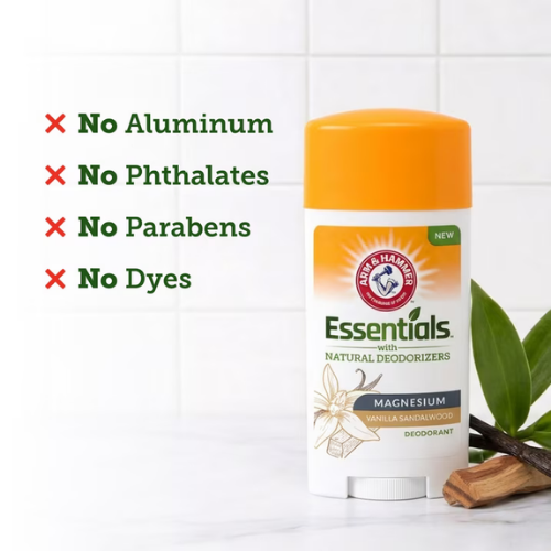  Lăn Khử Mùi Arm & Hammer Essentials with Magnesium Vanilla Sandalwood 71Gr (Sáp Trong) 