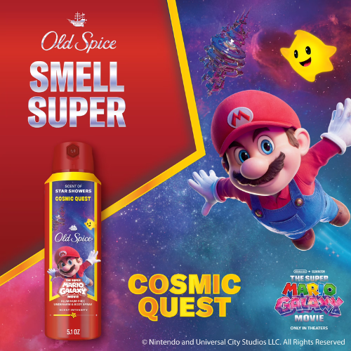  Xịt Khử Mùi Old Spice x The Super Mario Galaxy Movie Cosmic Quest 144Gr 