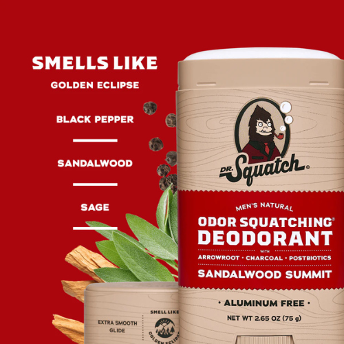  Lăn Khử Mùi Dr. Squatch Sandalwood Summit Aluminum Free Deodorant 75Gr 