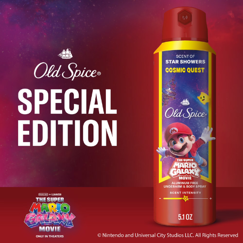  Xịt Khử Mùi Old Spice x The Super Mario Galaxy Movie Cosmic Quest 144Gr 