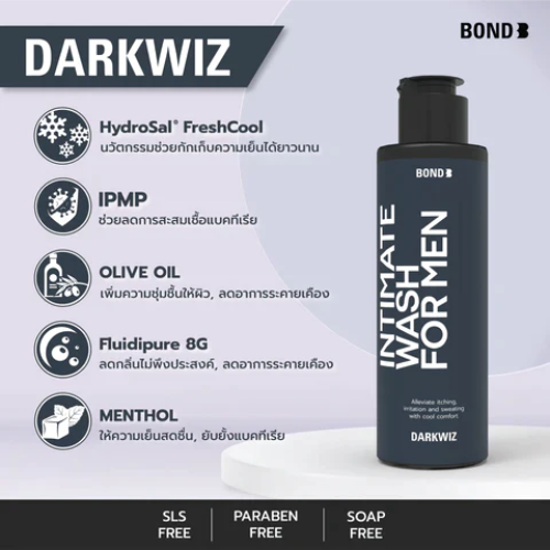  Dung Dịch Vệ Sinh Bond Intimate Wash For Men Darkwiz 130ML 