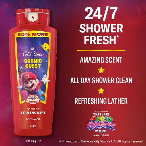  Sữa Tắm Old Spice x The Super Mario Galaxy Movie Cosmic Quest 709ML 