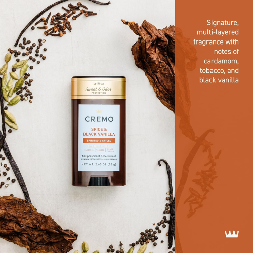  Lăn Khử Mùi Cremo Spice & Black Vanilla Antiperspirant & Deodorant 75Gr 