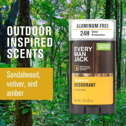  Lăn Khử Mùi Every Man Jack Sandalwood 85Gr (Sáp Xanh) 