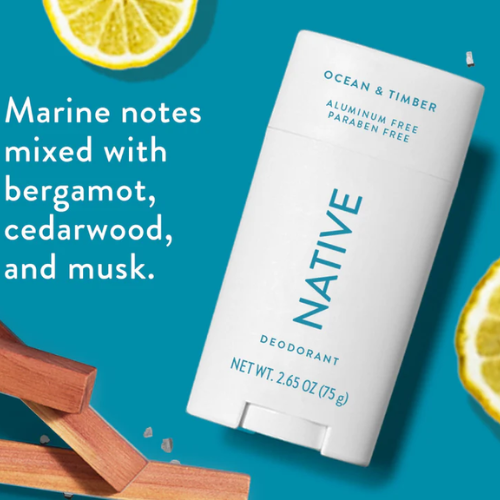  Lăn Khử Mùi Native Ocean & Timber 75Gr (Sáp Trắng) 