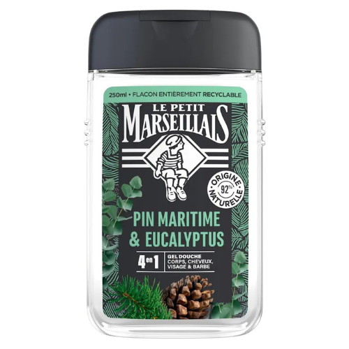  Sữa Tắm Gội Nam Le Petit Marseillais 4in1 Chiết Xuất Thông Biển & Bạch Đàn 250ML 