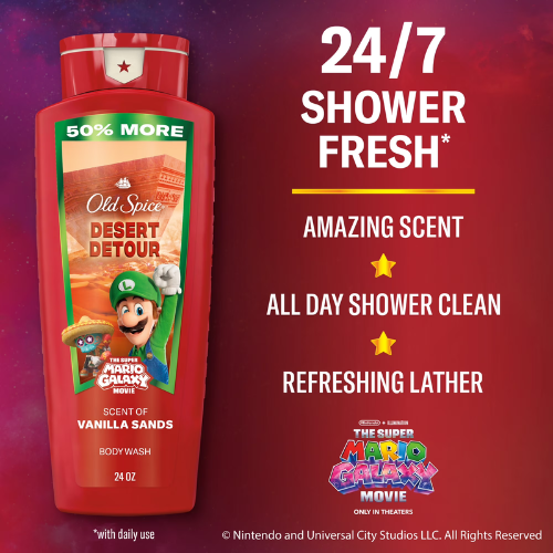  Sữa Tắm Old Spice x The Super Mario Galaxy Movie Desert Detour 709ML 