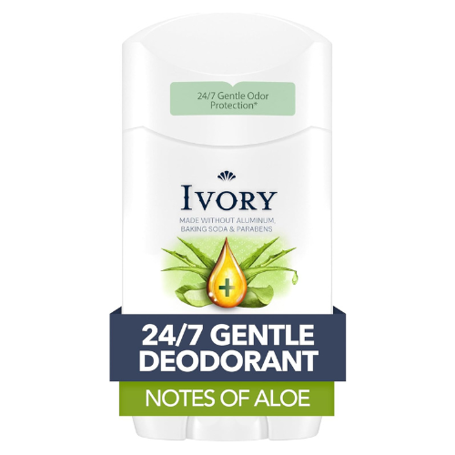  Lăn Khử Mùi Ivory Gentle Deodorant Hint Of Aloe 68Gr (Sáp Trắng) 