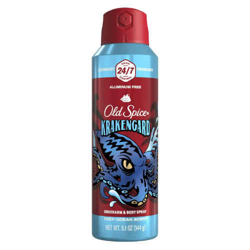  Xịt Khử Mùi Old Spice Krakengard Aluminum Free Body Spray Fresh Scent Of Citrus & Cedarwood 144Gr 