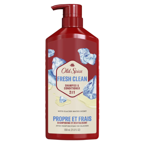  Dầu Gội Đầu Old Spice Fresh Clean 2 in 1 with Glacier Water Scent 650ML 