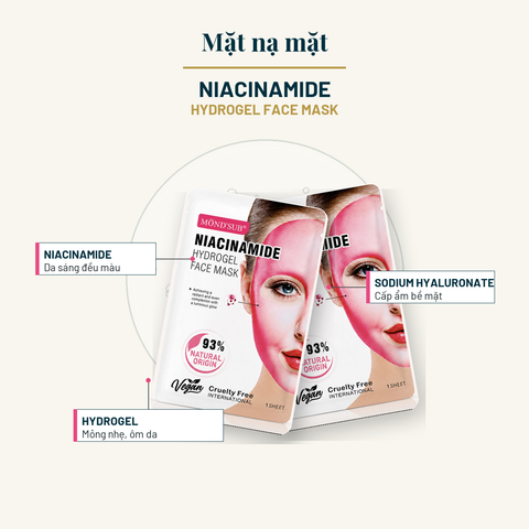 MONDSUB Mặt Nạ Hydrogel Niacinamide Dưỡng Sáng 28 g | Mond'sub Niacinamide Hydrogel Mask
