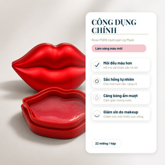 MONDSUB Mặt Nạ Môi Hydrogel Rose PDRN Hộp 22 Miếng | Mond'sub Rose PDRN Hydrogel Lip Mask