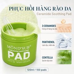 MONDSUB Toner Pad Ceramide Làm Dịu 120 ml | Mond'sub Ceramide Toner Pad