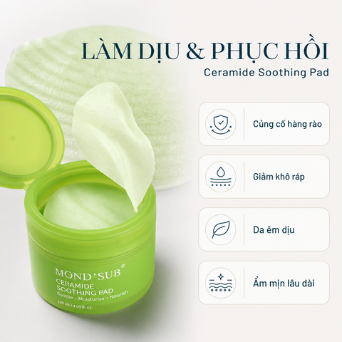 MONDSUB Toner Pad Ceramide Làm Dịu 120 ml | Mond'sub Ceramide Toner Pad
