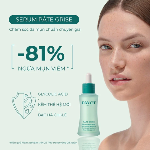 PAYOT Pâte Grise Tinh Chất Thanh Lọc Cho Da Dầu Mụn 30 ml | Payot Pâte Grise Anti-imperfections Clear Skin Serum