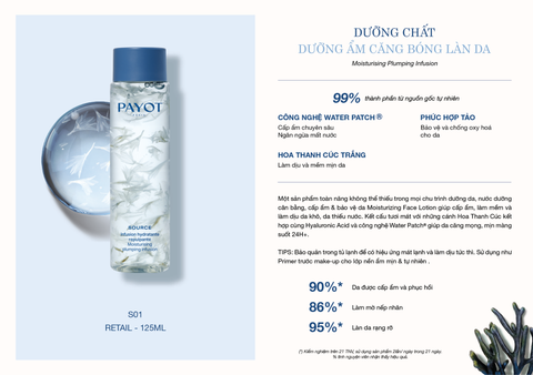 PAYOT Source Dưỡng Chất Cấp Ẩm Cho Da Ẩm Mọng 125 ml | Payot Source Moisturising Plumping Infusion