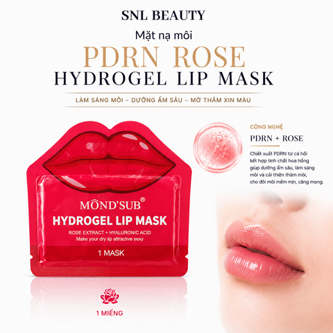 MONDSUB Mặt Nạ Môi Hydrogel Hoa Hồng Cấp Ẩm | Mond'sub Rose Hydrogel Lip Mask