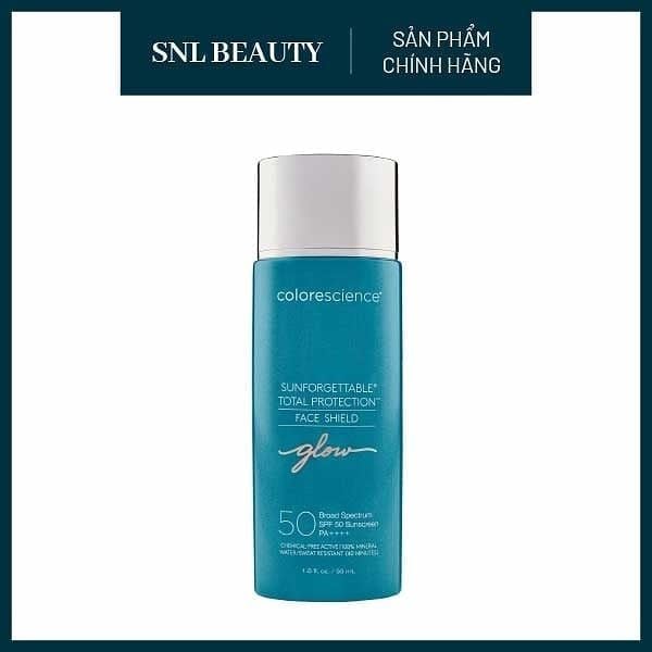 COLORESCIENCE Kem Chống Nắng Khoáng Hiệu Ứng Sáng Bóng Tự Nhiên 55 ml | Total Protection Face Shield SPF 50 Glow