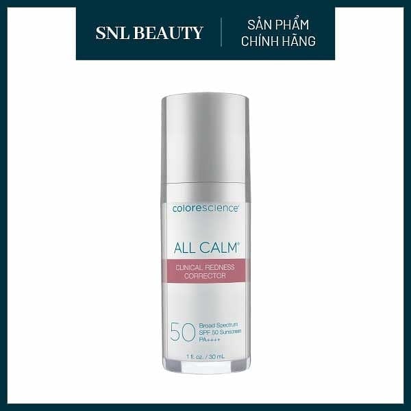 COLORESCIENCE Kem Chống Nắng Hỗ Trợ Giảm Đỏ Da Nhạy Cảm 30 ml SPF 50 | All Calm® Clinical Redness Corrector SPF 50