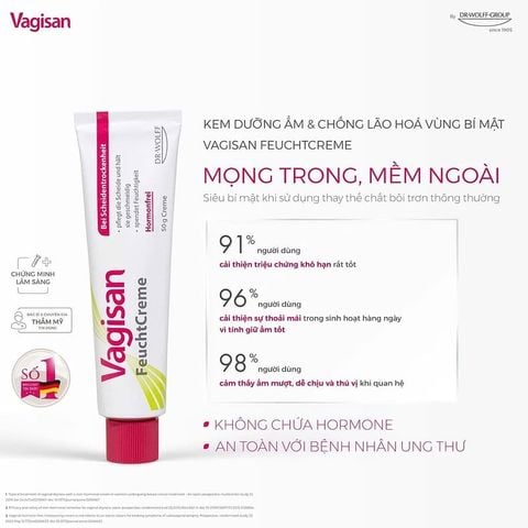 VAGISAN Kem Dưỡng Ẩm Vùng Kín Phụ Nữ Xuất Xứ Đức 50 gr - FeuchtCreme 50g