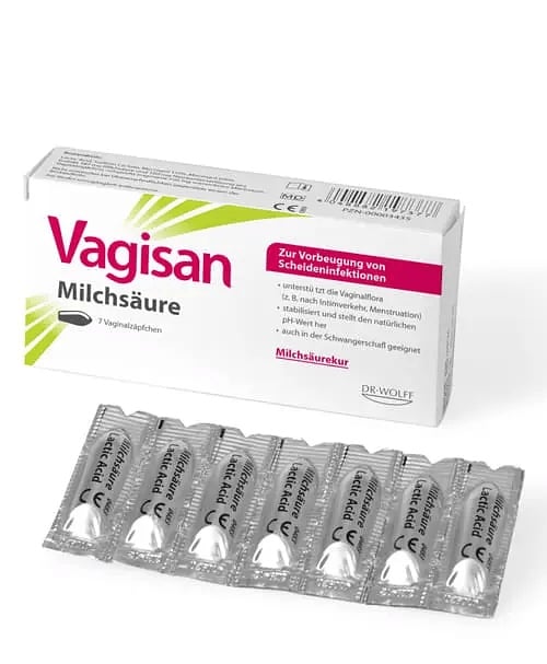 VAGISAN Viên đặt cân bằng PH Xuất xứ Đức 7 viên - Vagisan Milchsäure