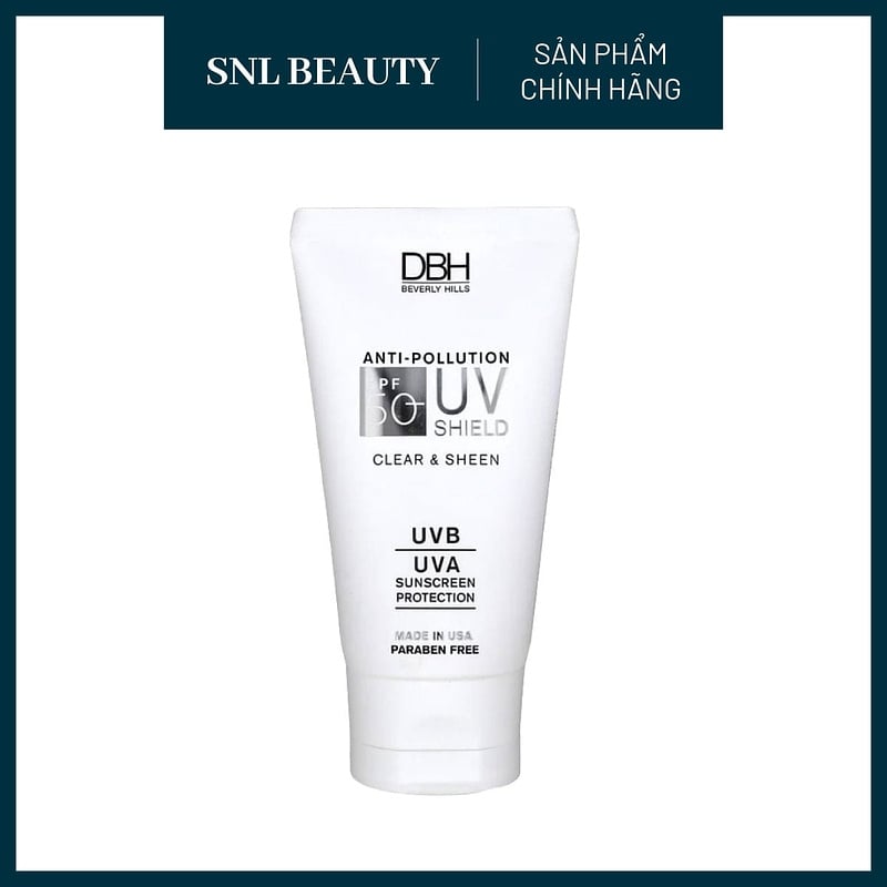 DBH Kem Chống Nắng Chống Ô Nhiễm SPF 50 60 ml | DBH Anti-Pollution UV Shield SPF 50