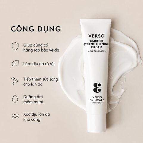 VERSO Kem Dưỡng Cấp Ẩm Chuyên Sâu Và Củng Cố Hàng Rào Bảo Vệ Da 40 ml | Verso Barrier Strengthening Cream