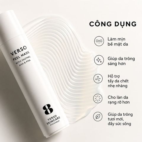 VERSO Mặt Nạ Tẩy Tế Bào Chết Dịu Nhẹ Giúp Da Mịn Màng 50 ml | Verso Peel Mask