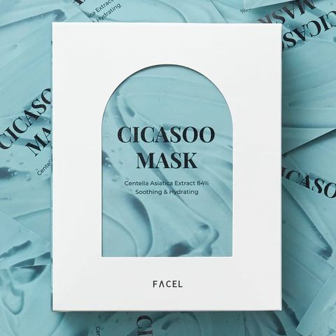 FACEL CICASOO MASK – Mặt Nạ CICA Sinh Học Hỗ Trợ Làm Dịu & Cấp Ẩm Cho Da Nhạy Cảm