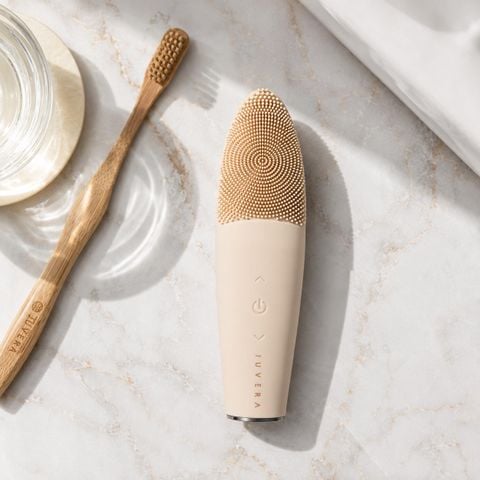 JUVERA S Máy Rửa Mặt Tỏa Nhiệt Và Massage 1 bộ | Juvera S Premium Nude Limited