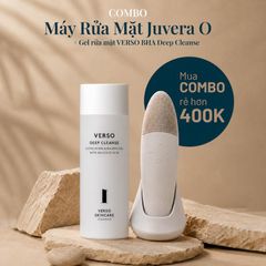 Combo Máy Rửa Mặt Juvera O Kèm Gel Rửa Mặt BHA VERSO Deep Cleanse