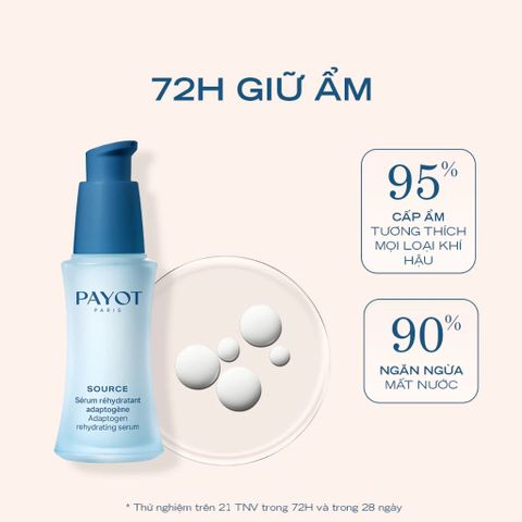 PAYOT Source Tinh Chất Adaptogen Cấp Ẩm Cho Da Bóng Mướt 30 ml | Payot Source Adaptogen Rehydrating Serum