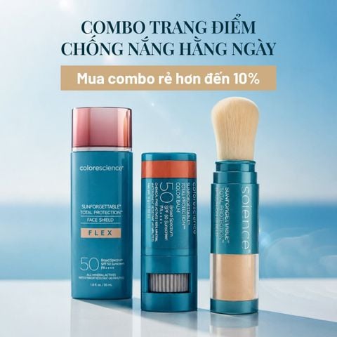 COLORESCIENCE Combo Makeup Chống Nắng Hằng Ngày Tone Cam Đào Blush