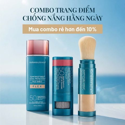 COLORESCIENCE Combo Makeup Chống Nắng Hằng Ngày Tone Hồng Pink Sky