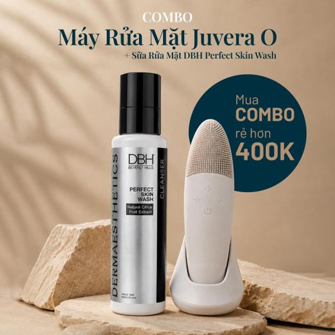 Combo Máy Rửa Mặt Juvera O Kèm Sữa Rửa Mặt DBH Perfect Skin Wash
