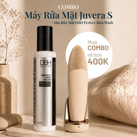Combo Máy Rửa Mặt Juvera S Kèm Sữa Rửa Mặt DBH Perfect Skin Wash