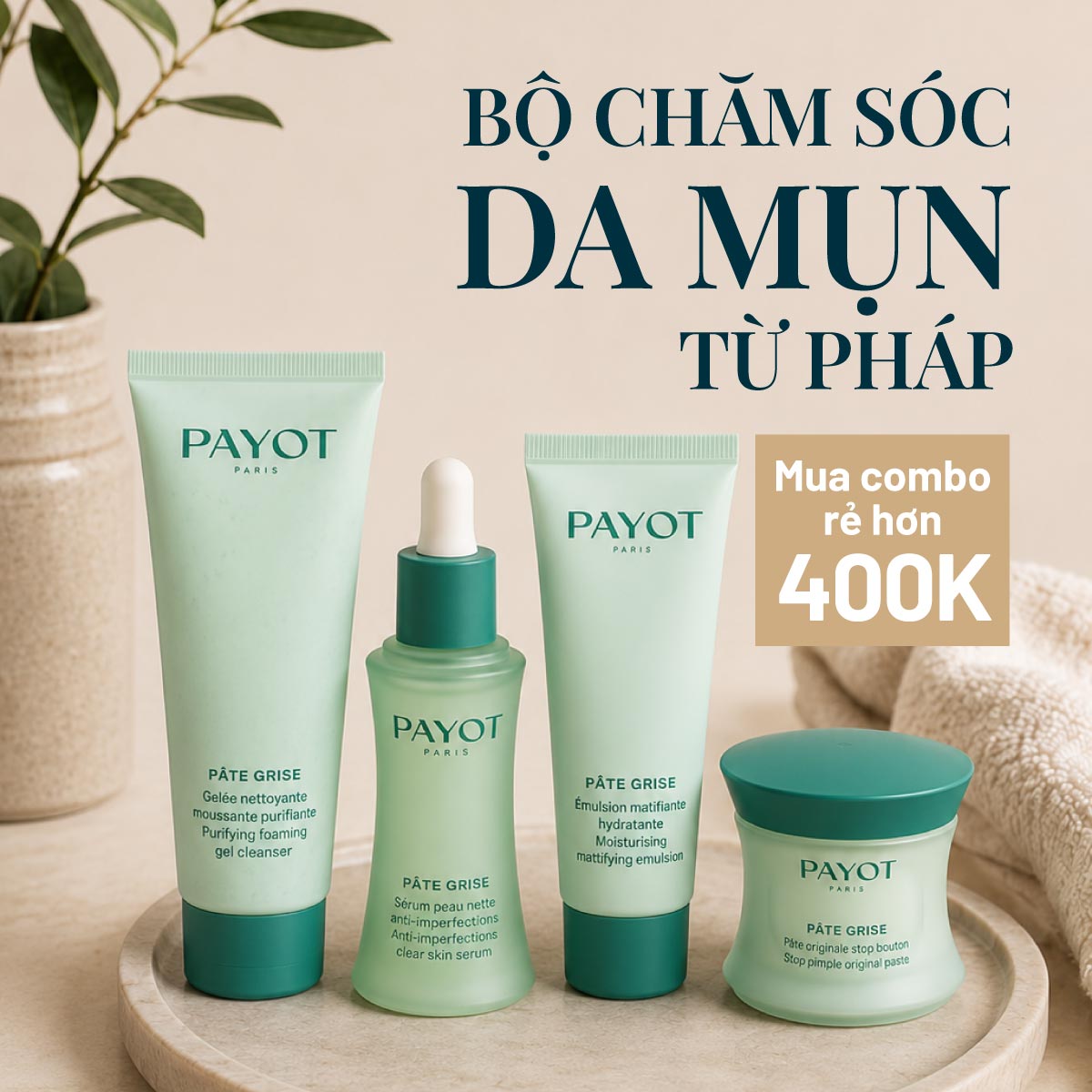 PAYOT Bộ Chăm Sóc Da Mụn Từ Pháp